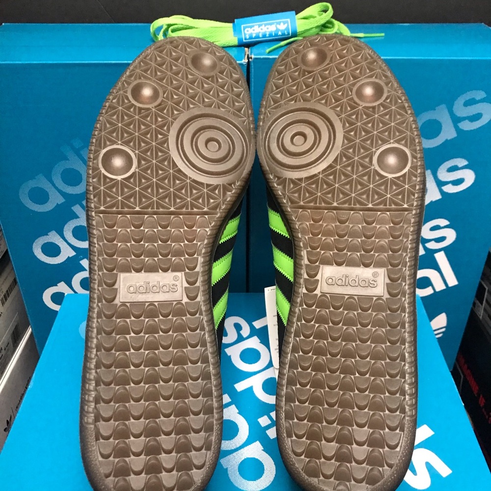 adidas Originals Samba Deco SPZL Black/Lucid Lime 13M IF5738 NWT DS OG BOX - Picture 14 of 14